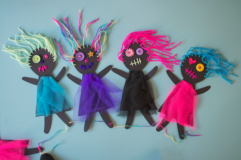 Paint Splatted Creepy But Cute Air Drying Clay Doll Heads