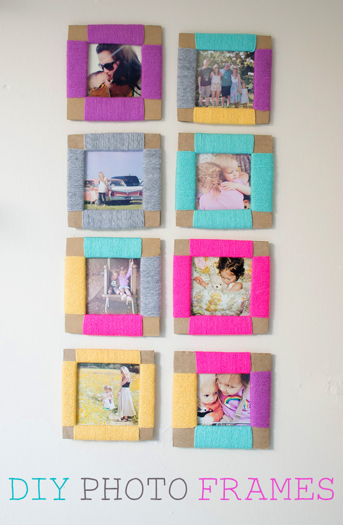 DIY picture frame with paper 