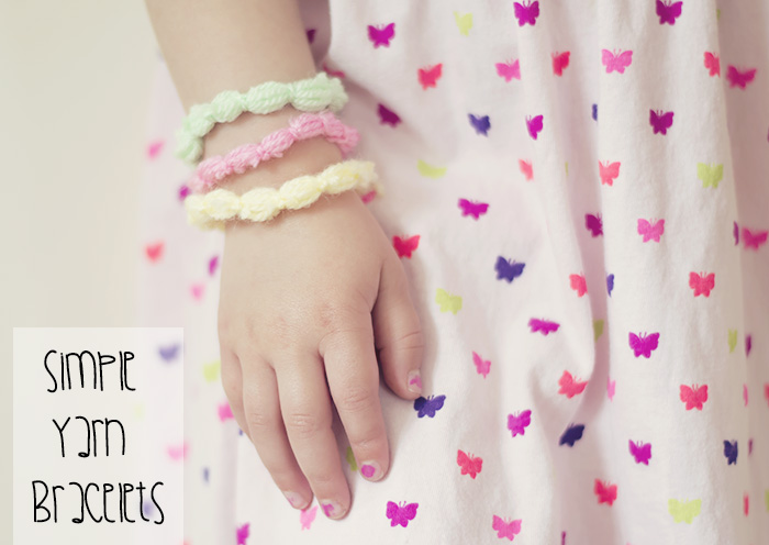 DIY 5 Minutes Finger Knit Bracelet with Yarn - The Crafting Nook