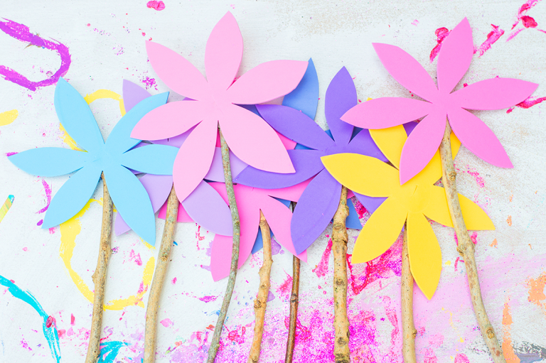 How To Make Foam Flowers With Sticks