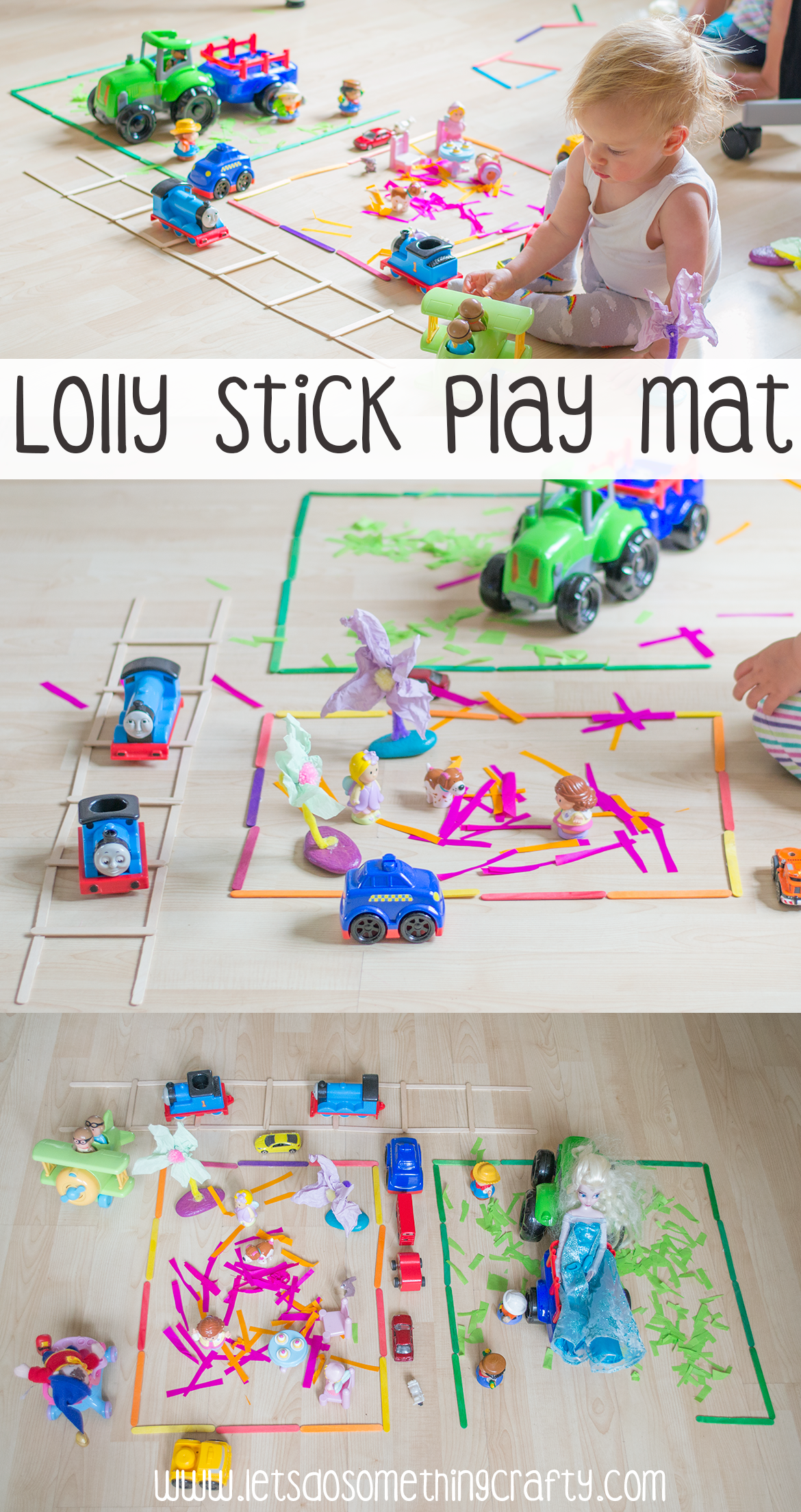 rainy day activities lolly stick play mat