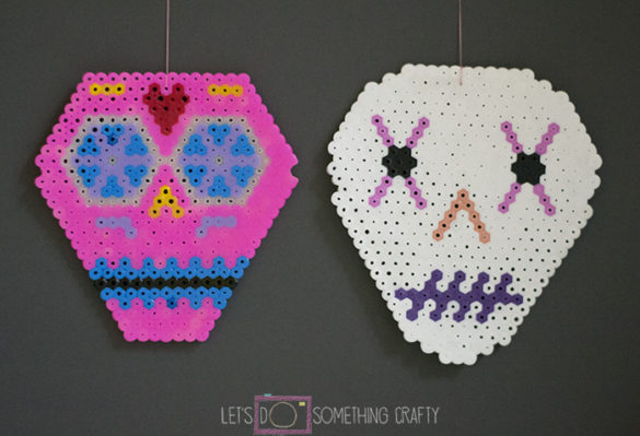 Day of the Dead Crafts: Hama Bead Decorations - Let's Do Something Crafty