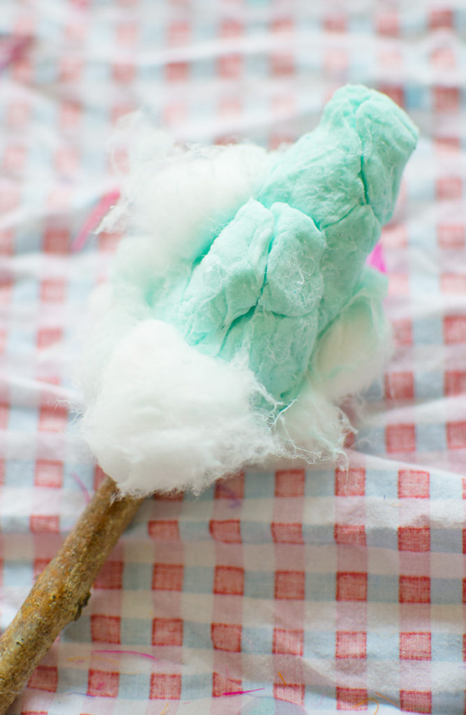 Spring Crafts: Cotton Wool Blossom Trees Using Sticks