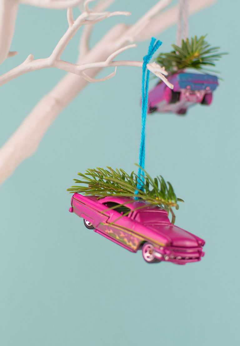 Upcycled Toy Car Christmas Ornaments Let's Do Something Crafty