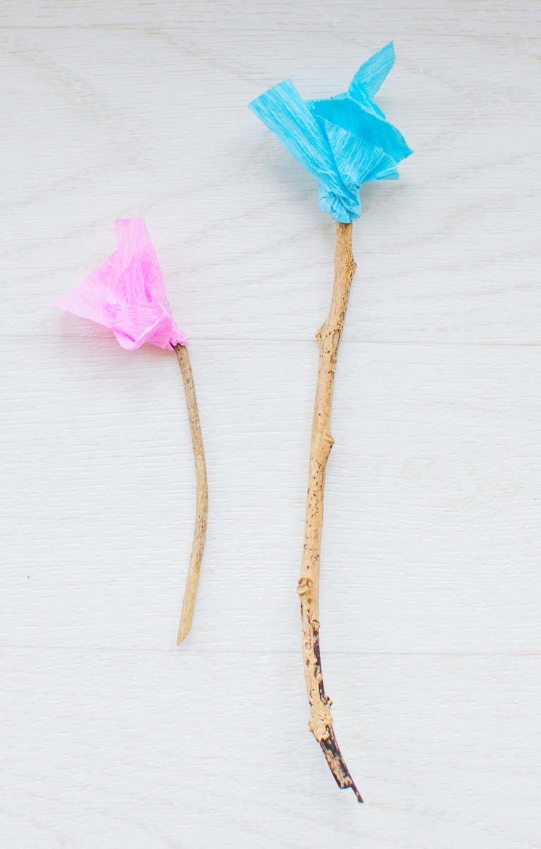 Handmade Flowers Using Sticks Simple Tutorial