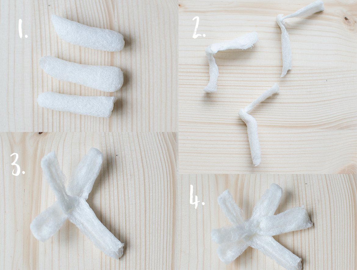 turn packing peanuts into pretty flowers with this simple craft tutorial